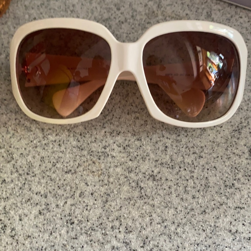 Zara white round sunglasses